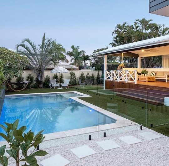 Pool With Frameless Glass Fence — Pool Fencing in Benowa, QLD