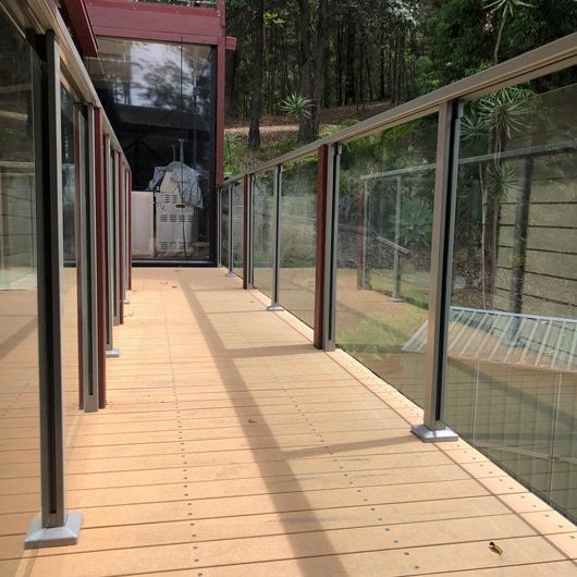Outdoor Glass With Handrail — Pool Fencing in Benowa, QLD