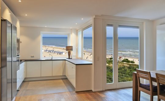 Modern kitchen in beach house