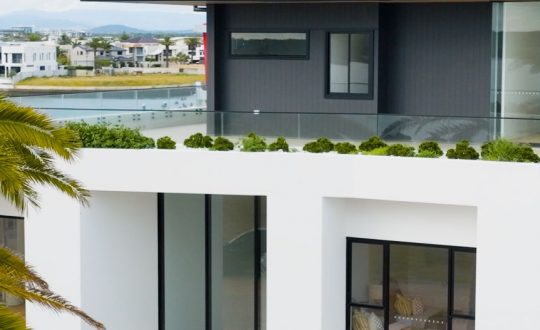 Glass balustrades balcony