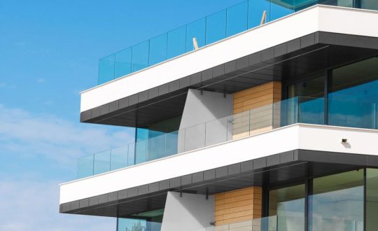 Building With Glass Balcony